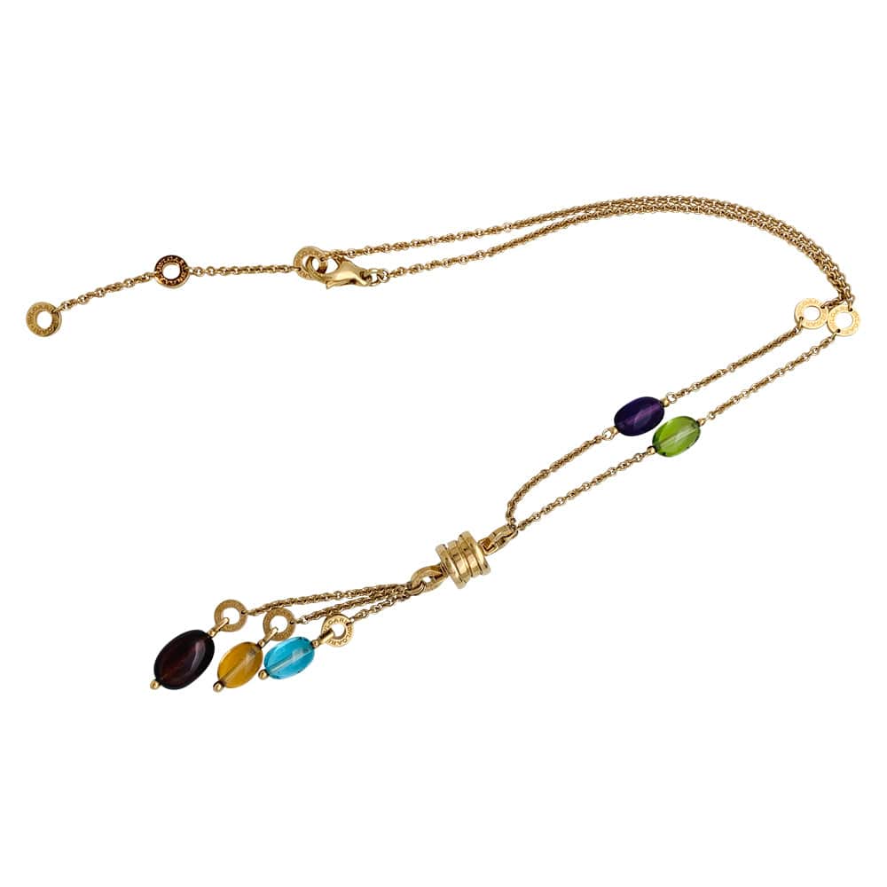 Necklace Bulgari, "B.Zero1" in yellow gold, colored stones. - Image 3