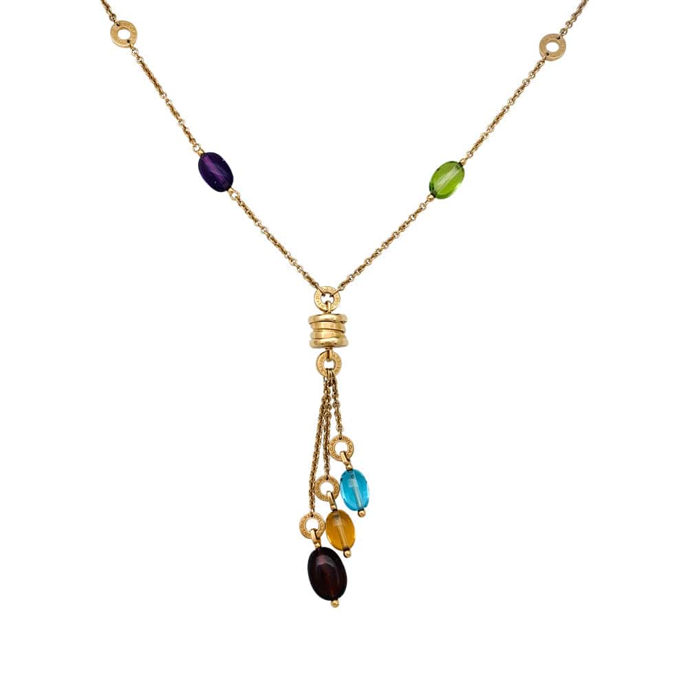 Necklace Bulgari, "B.Zero1" in yellow gold, colored stones. - Image 4