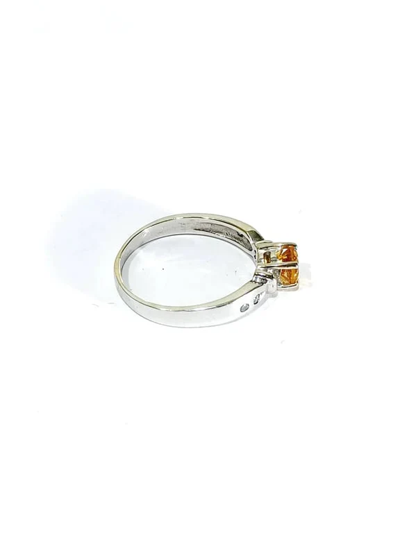 White Gold Ring, Diamonds and Citrine  - Image 10
