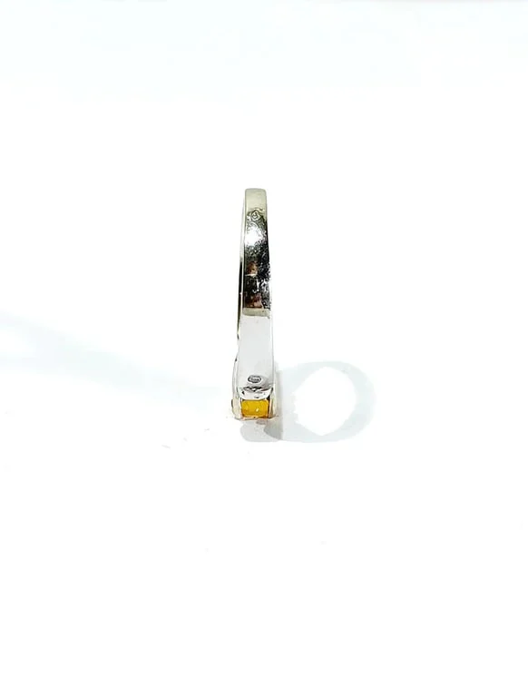 White Gold Ring, Diamonds and Citrine  - Image 12