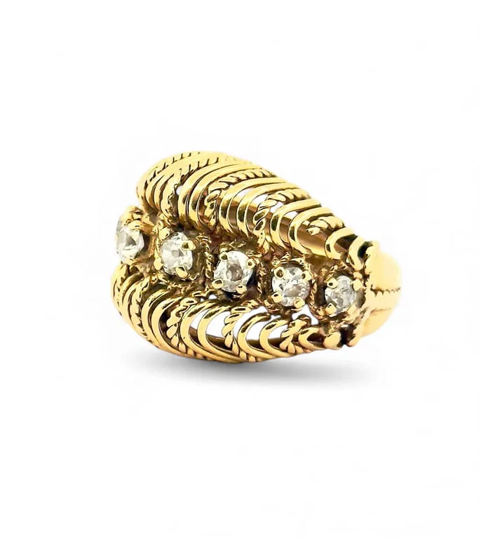 Antique 19th-century gold and diamond ring  - Image 3