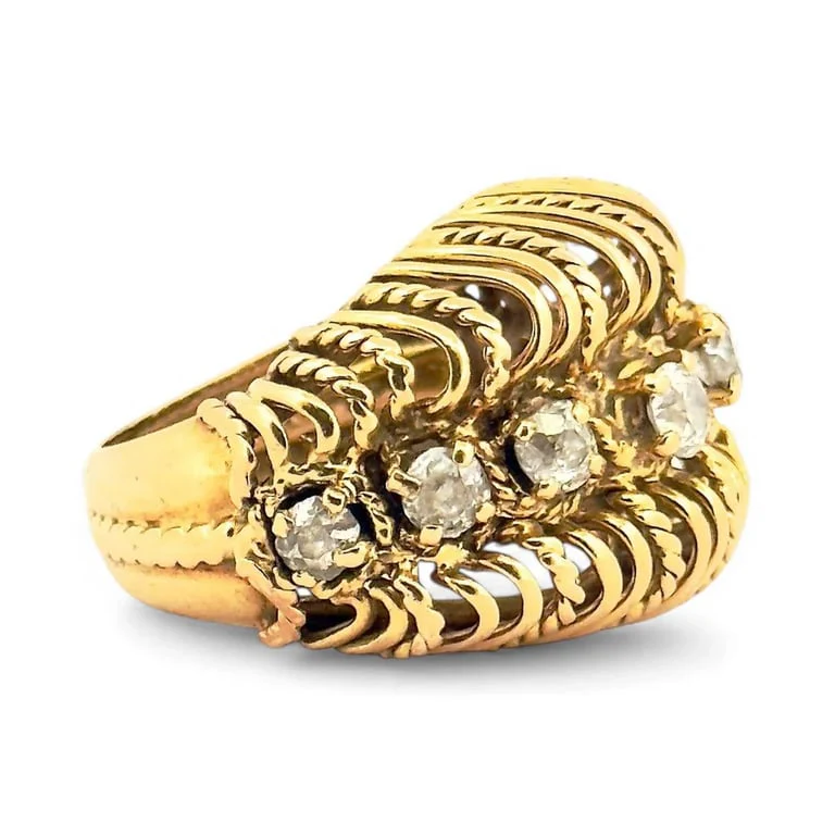 Antique 19th-century gold and diamond ring  - Image 4