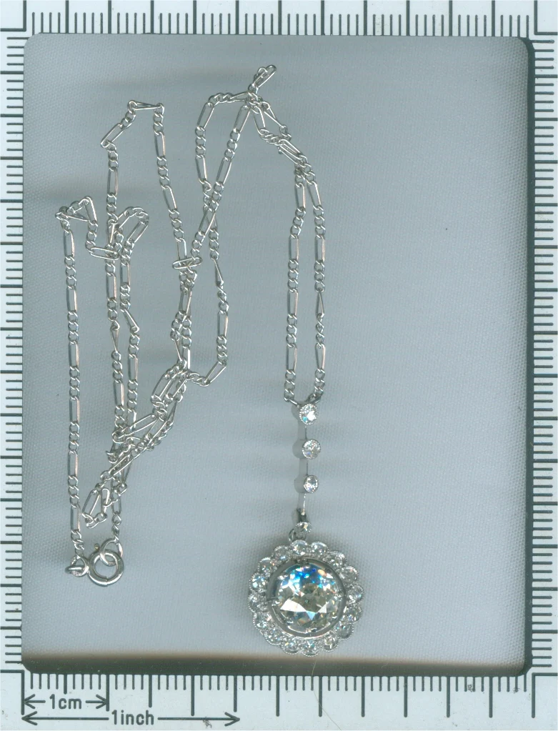 1920s Glamour: Deco Diamond Pendant  - Image 10