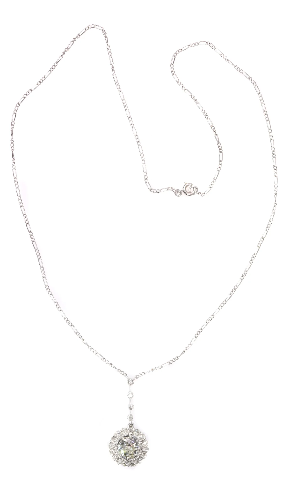 1920s Glamour: Deco Diamond Pendant  - Image 5