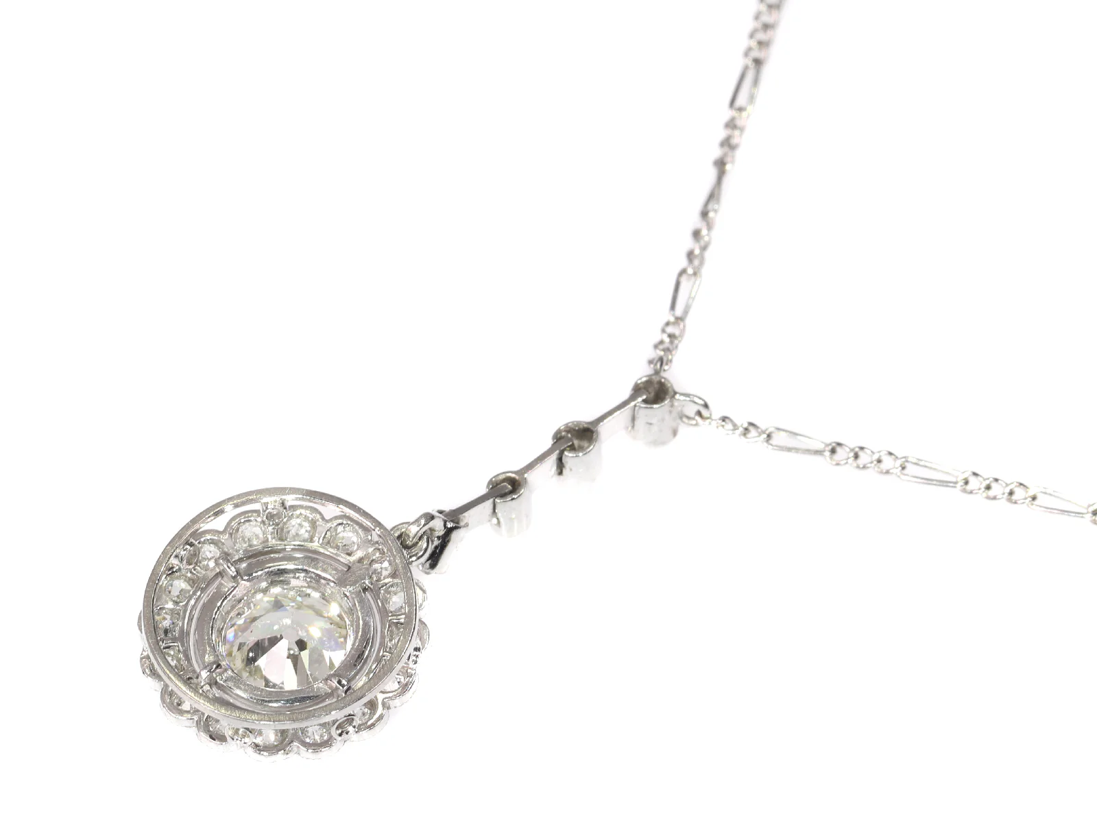 1920s Glamour: Deco Diamond Pendant  - Image 8