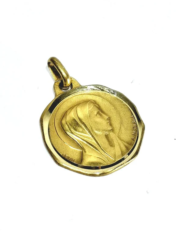 Augis - Medal Virgin Mary Mary / Our Lady of Lourdes 18 Carat Gold  - Image 4