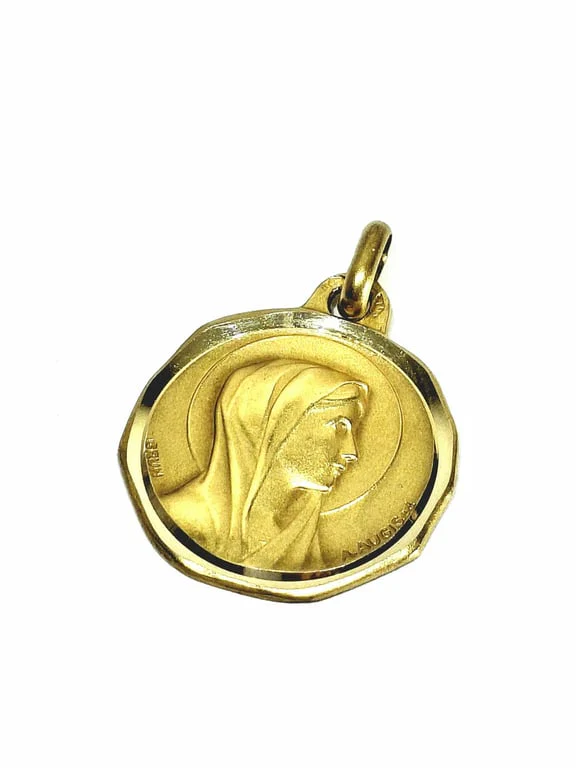 Augis - Medal Virgin Mary Mary / Our Lady of Lourdes 18 Carat Gold  - Image 5