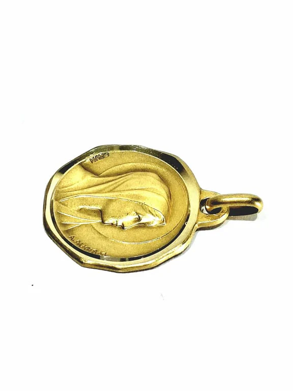 Augis - Medal Virgin Mary Mary / Our Lady of Lourdes 18 Carat Gold  - Image 8