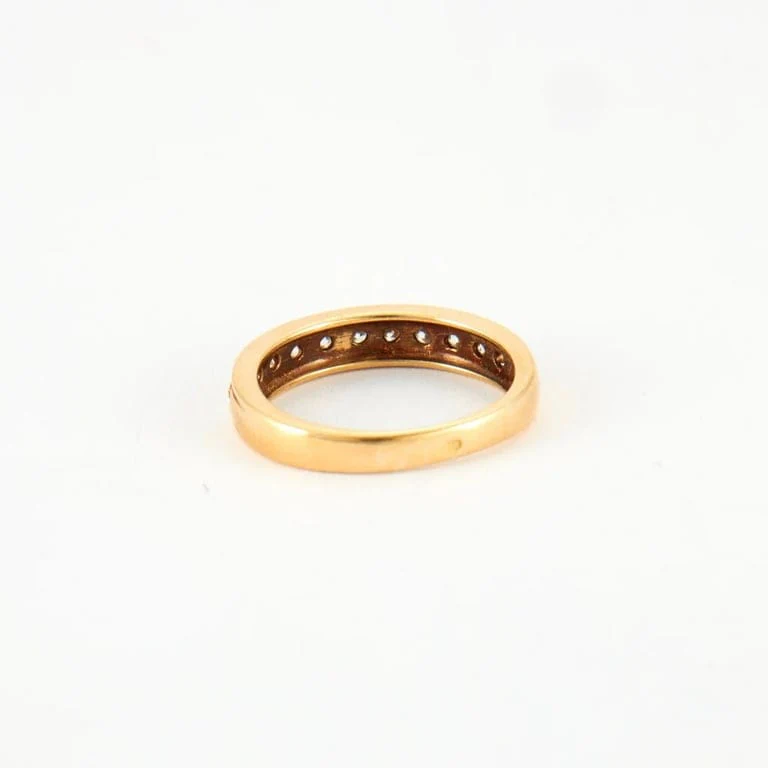 Ring Yellow gold paving Diamonds - Image 3