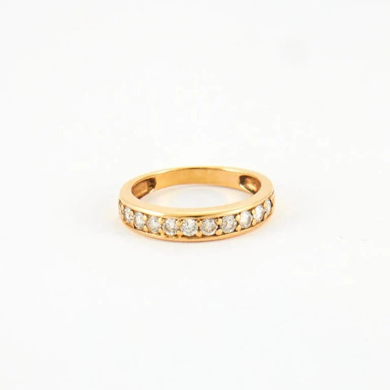 Ring Yellow gold paving Diamonds - Image 4