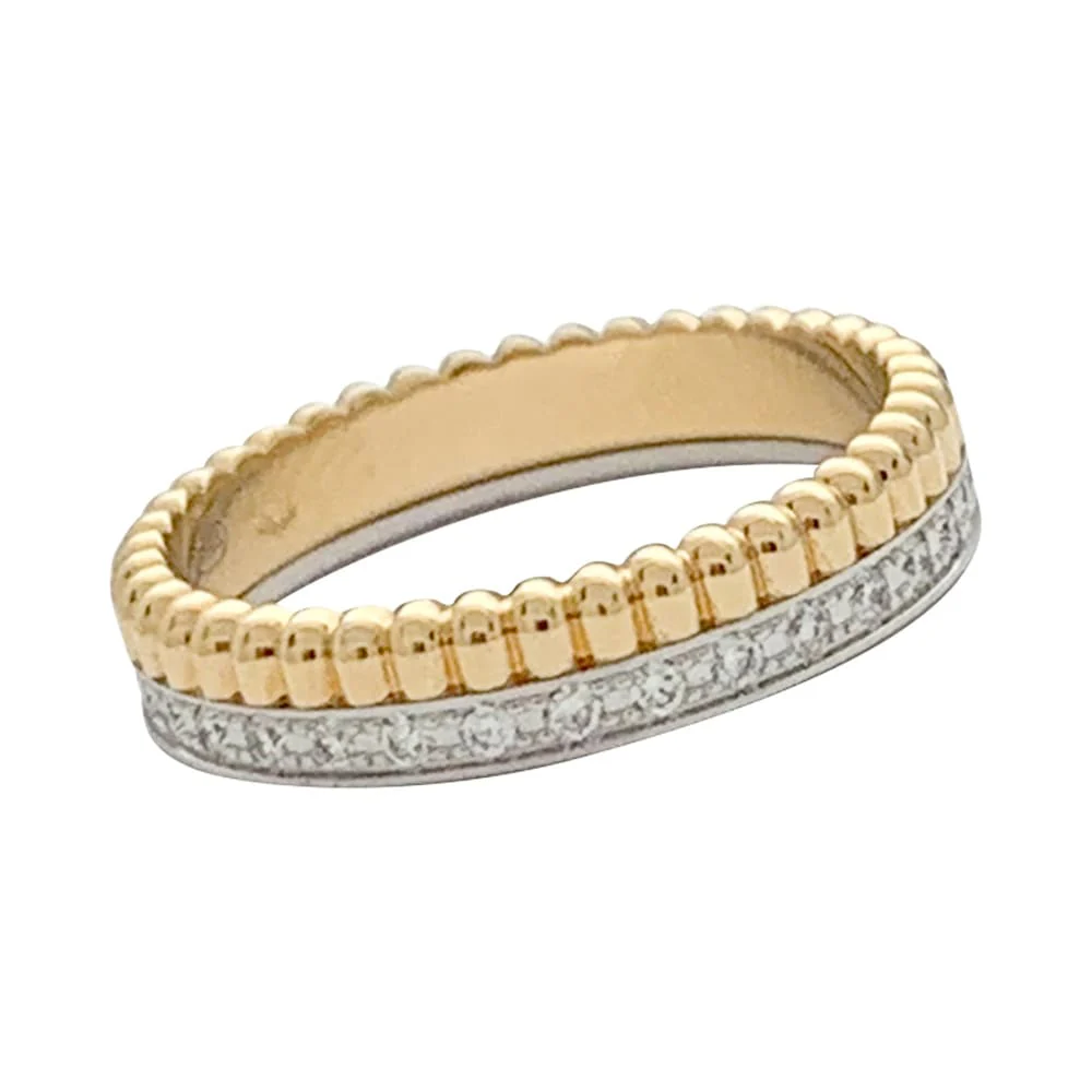 Ring Boucheron, "Quatre Radiant Edition Grosgrain", two golds and diamonds. - Image 4