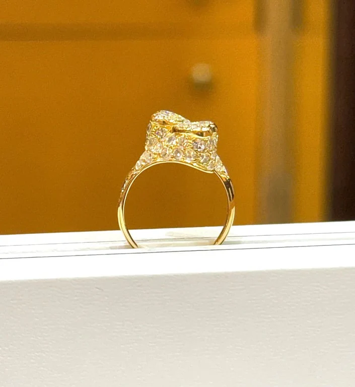 Ring Toi & Moi double heart yellow gold and diamonds  - Image 10