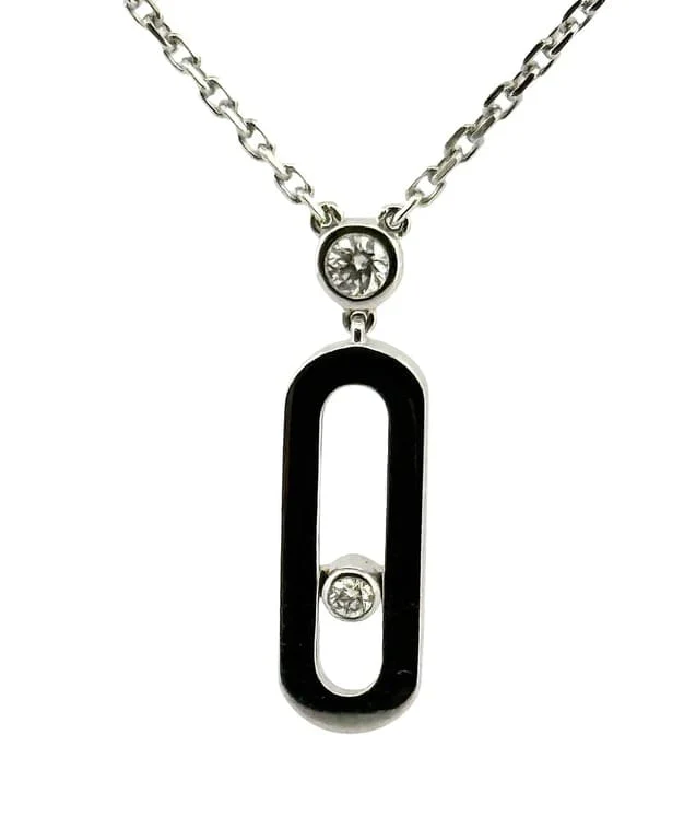 MESSIKA Move uno necklace in white gold and diamonds  - Image 5