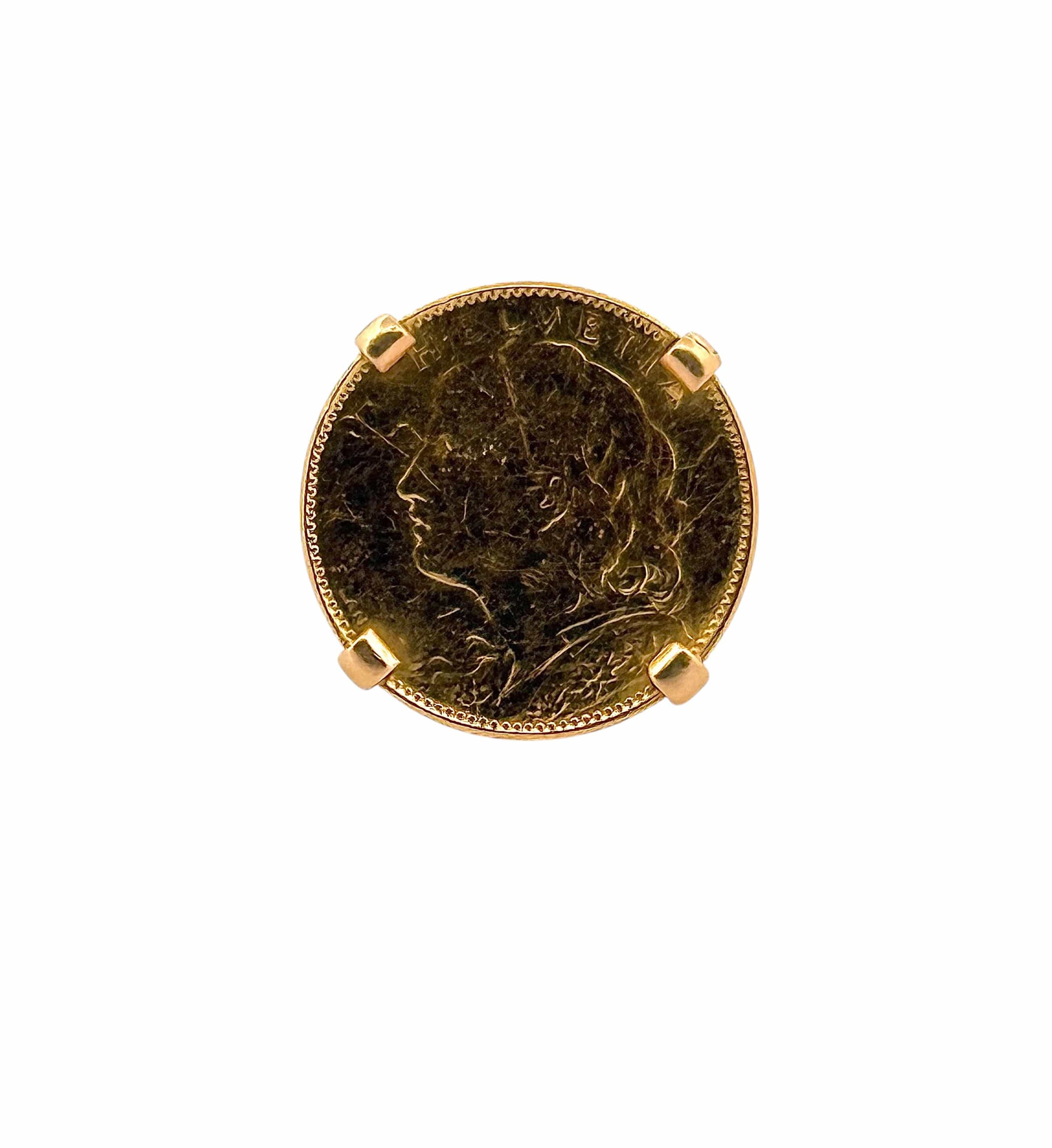 Ring made from a 1922 Swiss Helvetia 10 franc coin  - Image 4