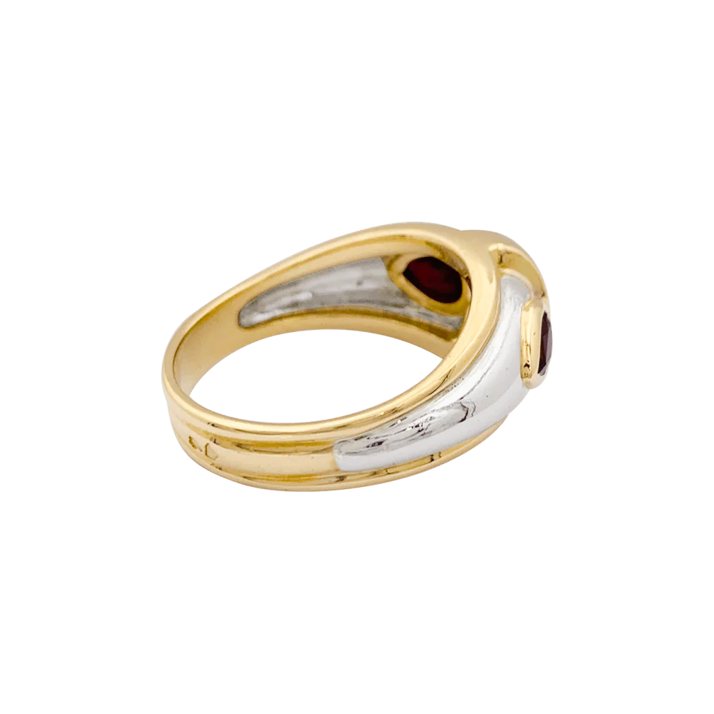 Gold ring, platinum, diamond, ruby. - Image 4