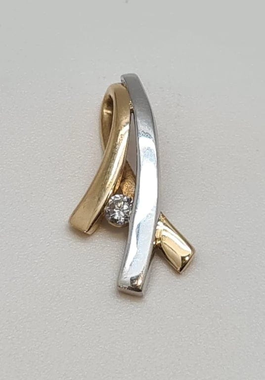 Pendant 2 Gold natural diamonds - Image 3