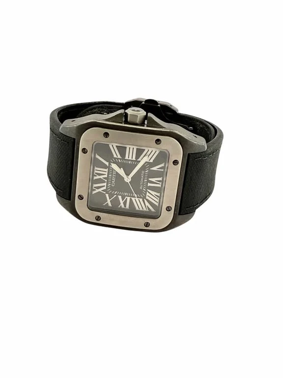 Santos 100 watch in steel and titanium Cartier  - Image 3