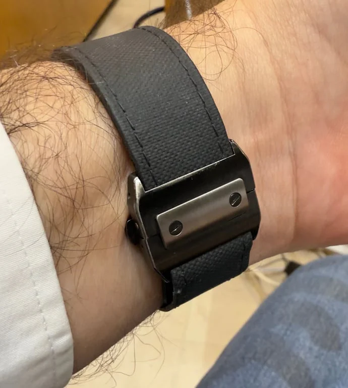 Santos 100 watch in steel and titanium Cartier  - Image 6