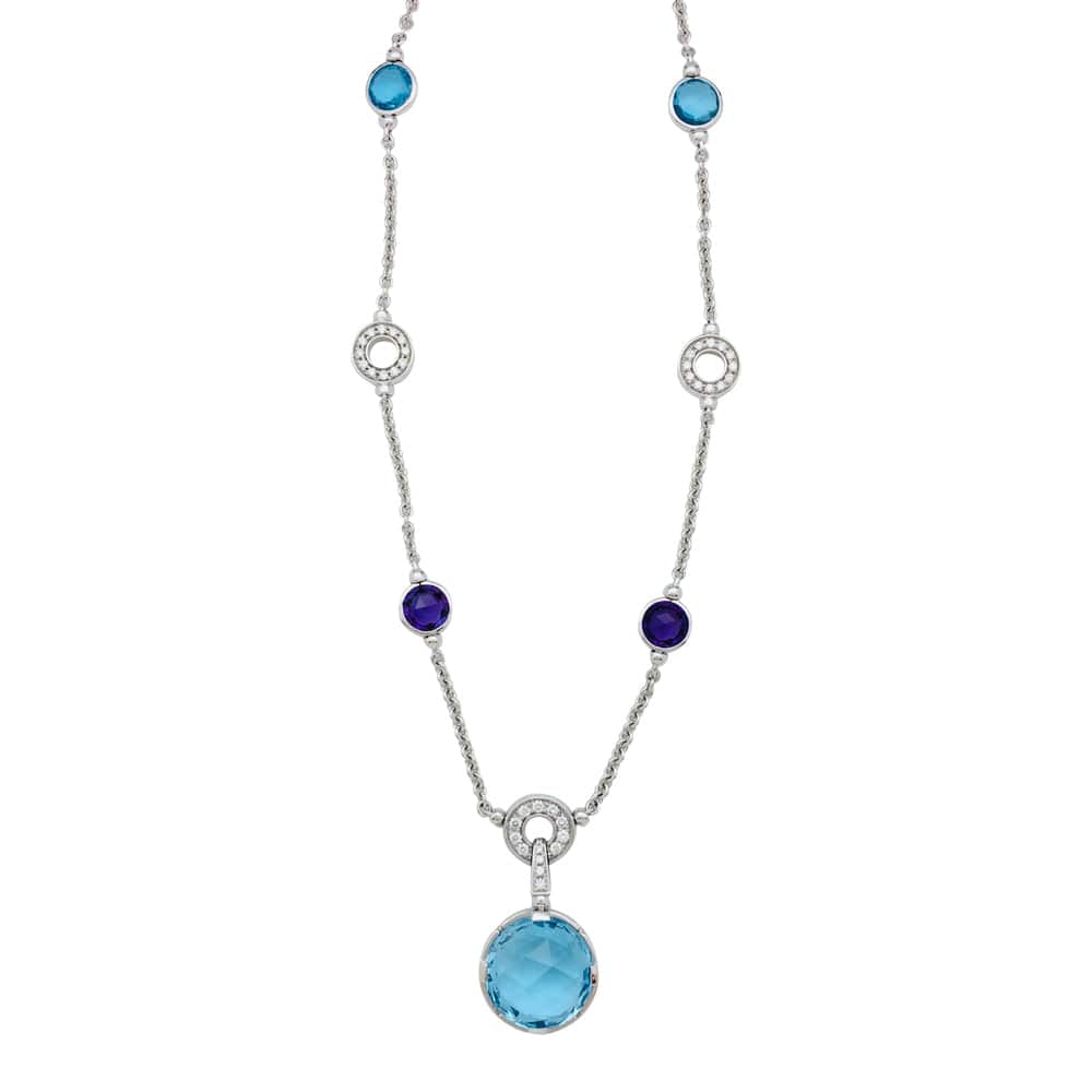 Necklace Bulgari "Parentesi Cocktail" in white gold, fine stones and diamonds. - Image 3