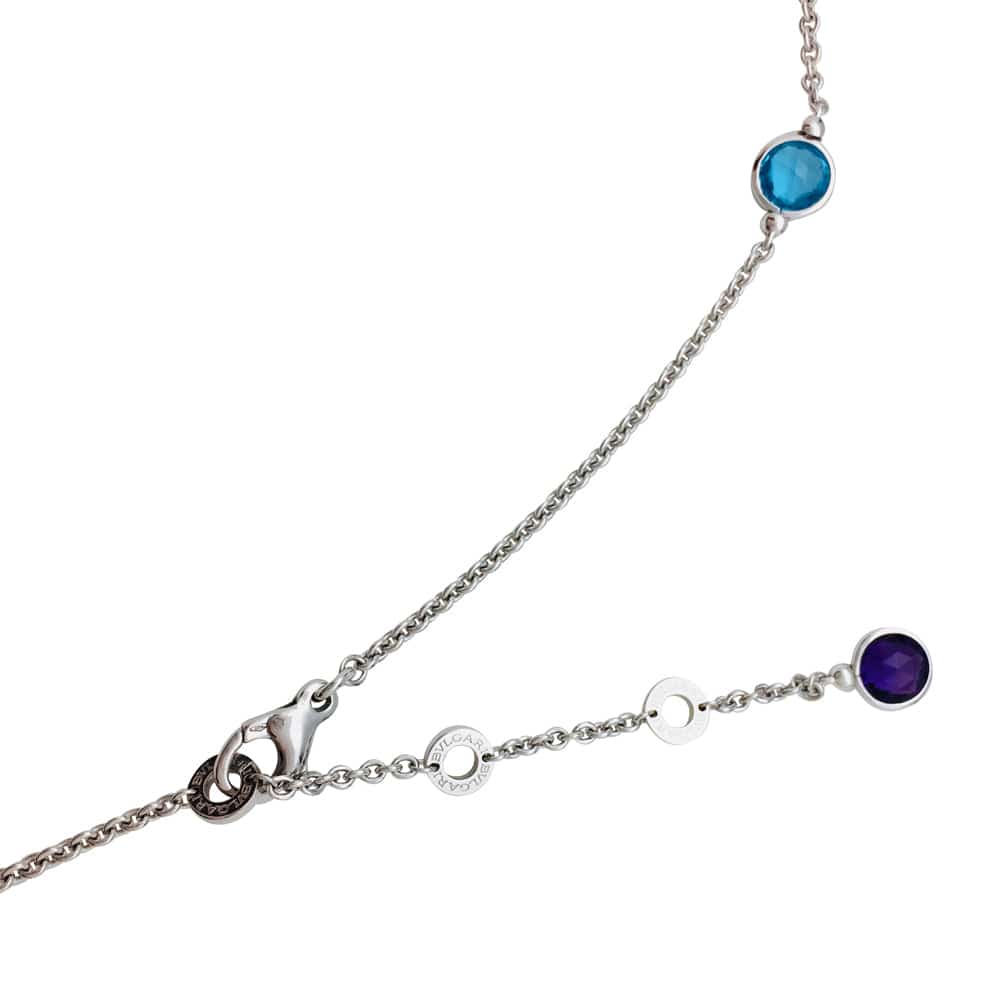 Necklace Bulgari "Parentesi Cocktail" in white gold, fine stones and diamonds. - Image 4