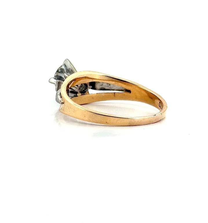 Solitaire two-tone in 18-carat gold and diamond  - Image 6