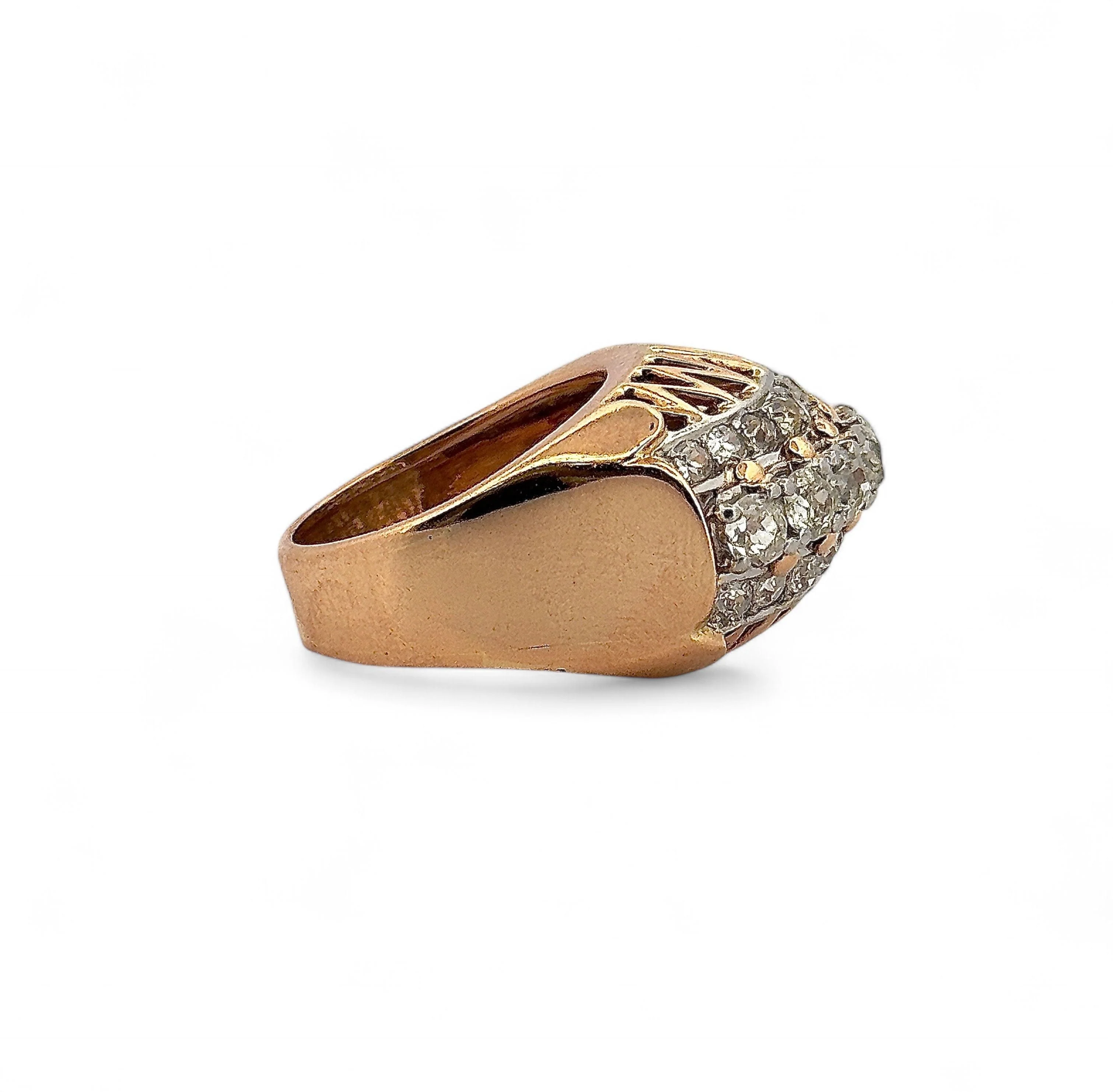 Old garter ring in 18-carat yellow gold and old-cut diamonds - Image 5