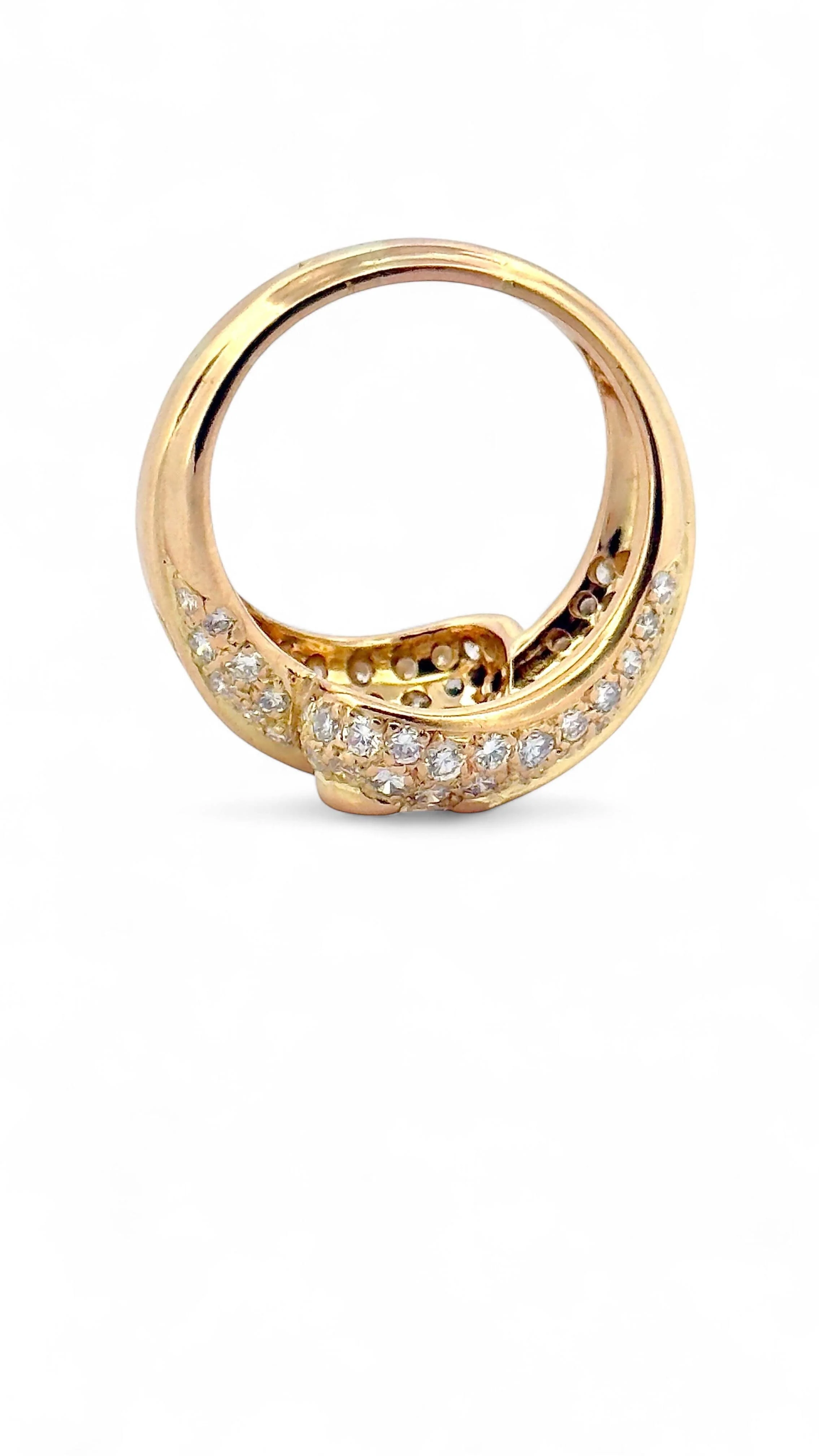 Dome ring Toi & Moi yellow gold and diamonds - Image 5