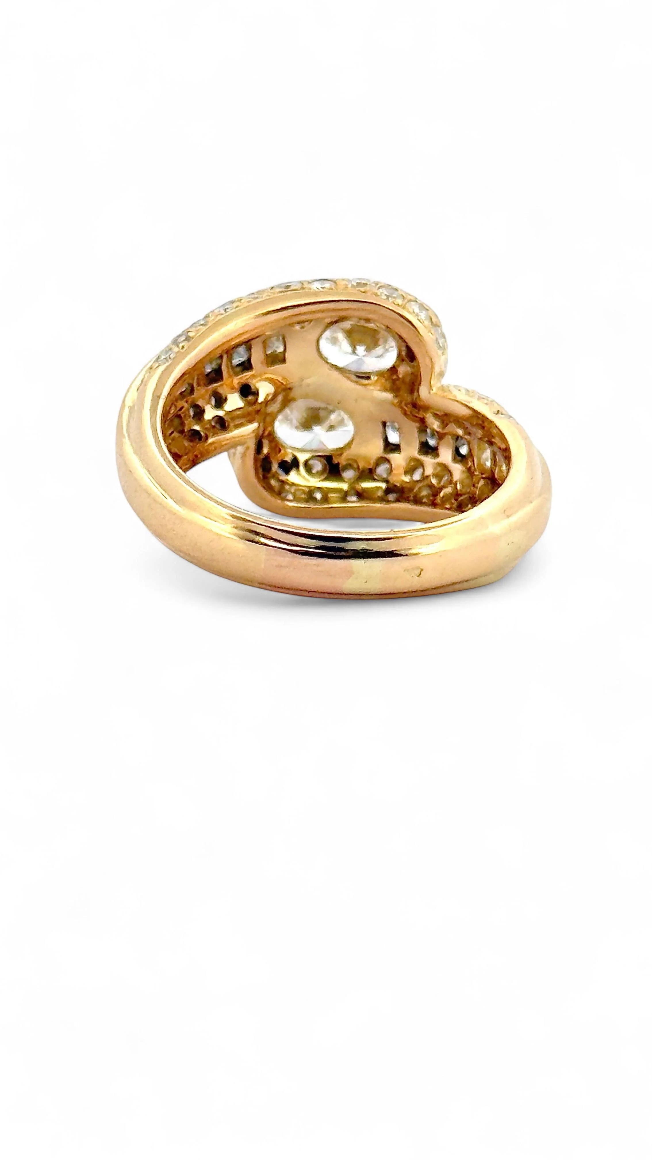 Dome ring Toi & Moi yellow gold and diamonds - Image 6