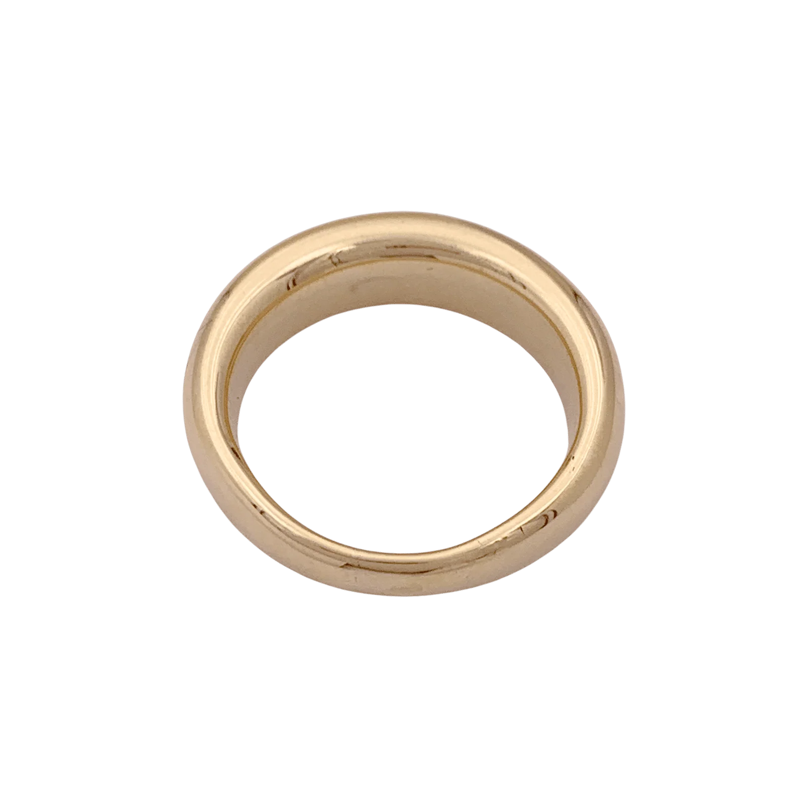 Domed bangle ring in yellow gold. - Image 3