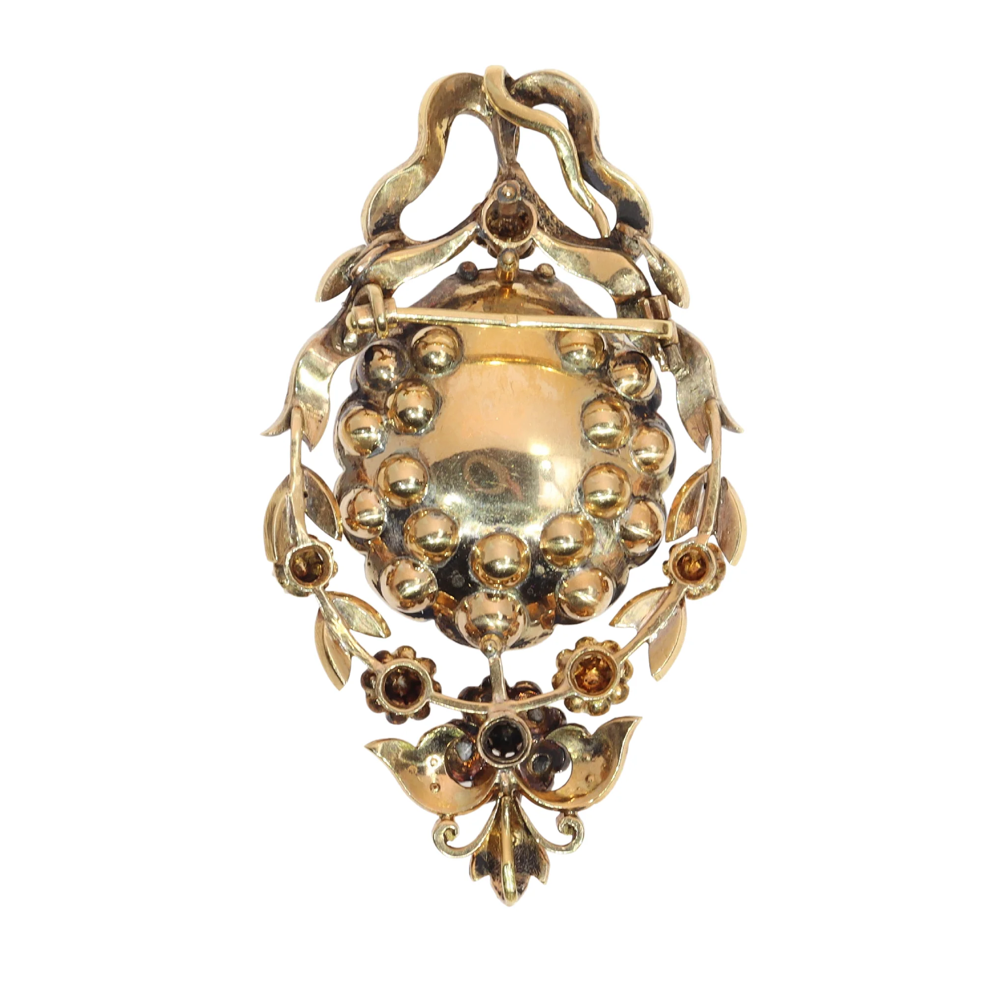 The art of Antiquity: Victorian-style diamond and pearl pendant brooch  - Image 5