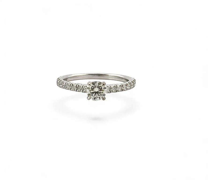 Solitaire Cartier in diamonds on platinum setting  - Image 7