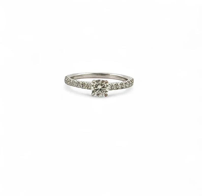 Solitaire Cartier in diamonds on platinum setting  - Image 8