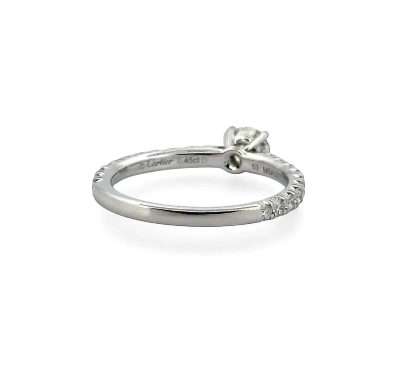 Solitaire Cartier in diamonds on platinum setting  - Image 9