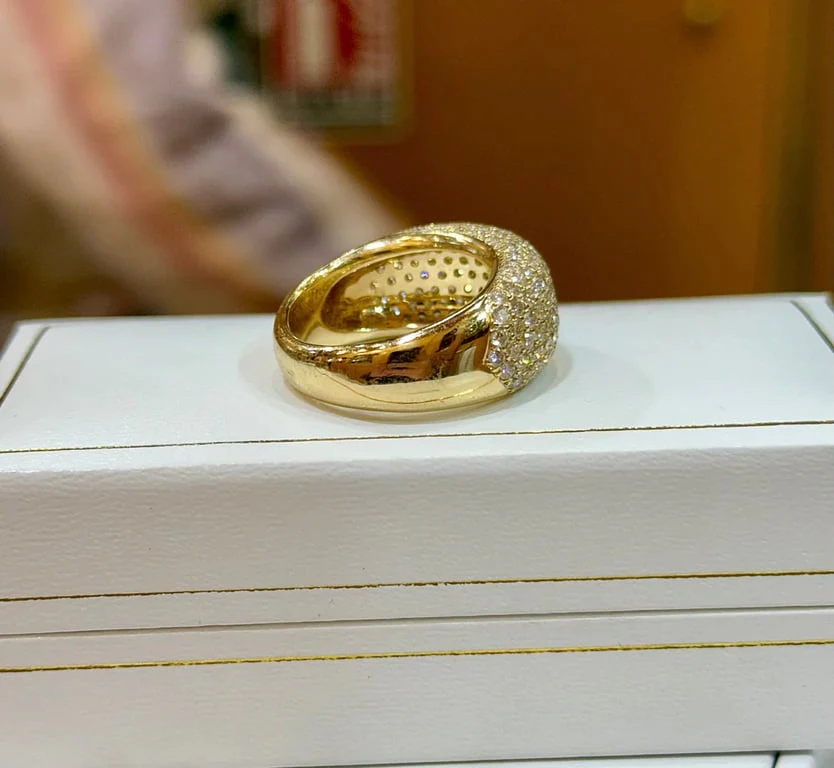 full diamond band ring in 18-carat yellow gold  - Image 9