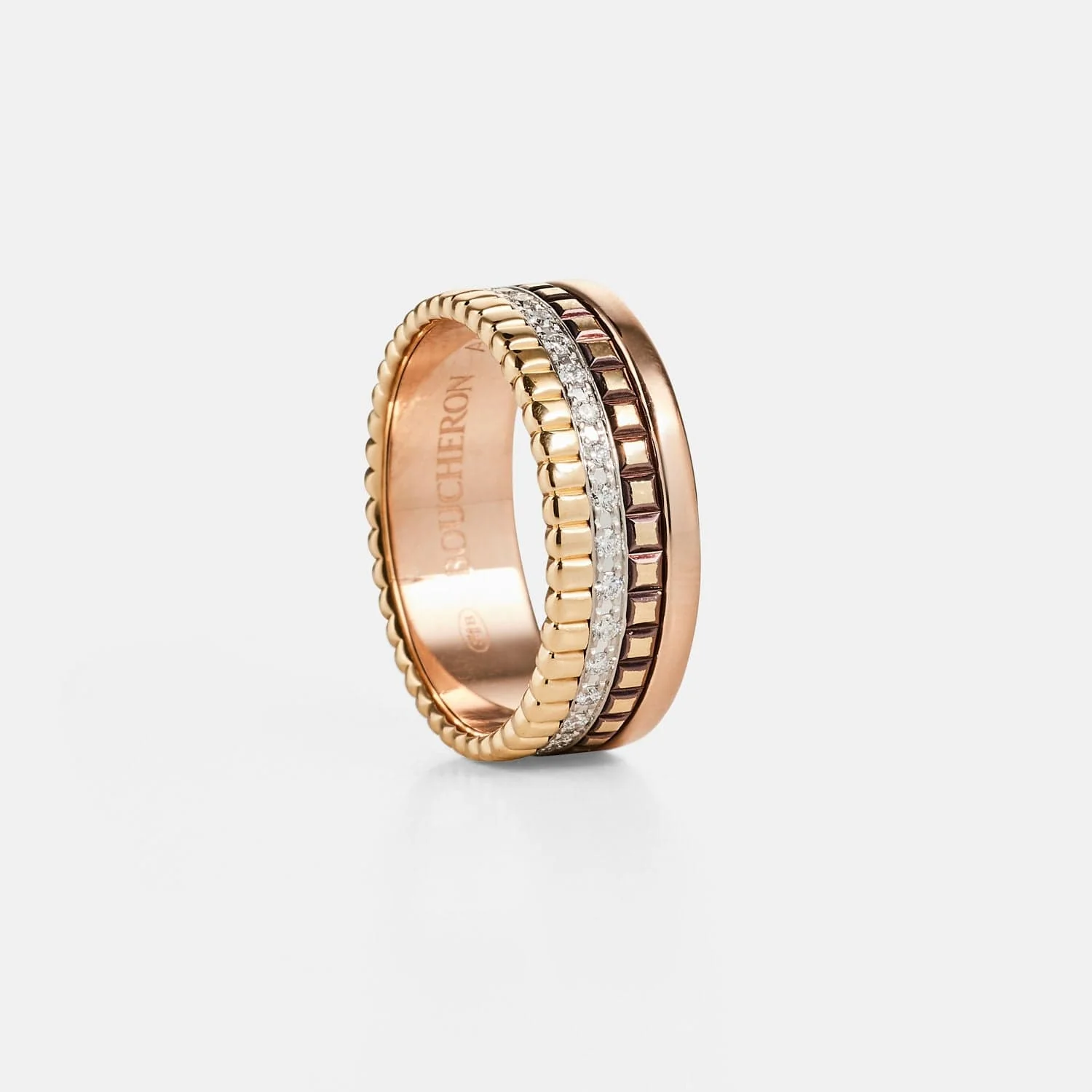 Boucheron  - Ring Quatre in three PVD golds and diamonds  - Image 4