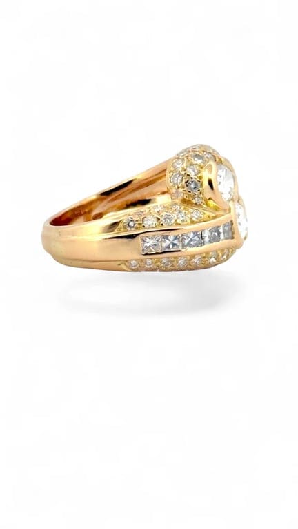 Domed ring Toi & Moi in yellow gold and diamonds  - Image 7