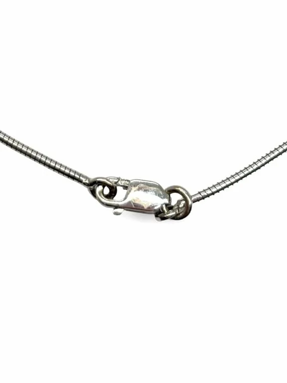 Necklace platinum 950 and 5 ct topaz  - Image 4