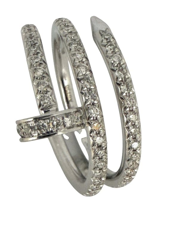 Ring Cartier juste un clou in white gold and diamonds  - Image 6