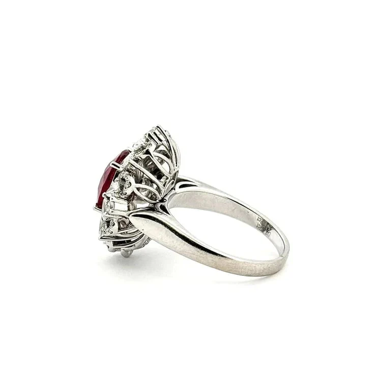 Gold ring, rubies and diamonds, convertible into a pendant  - Image 4