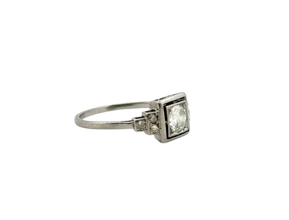 Art Deco ring in platinum and diamonds  - Image 6