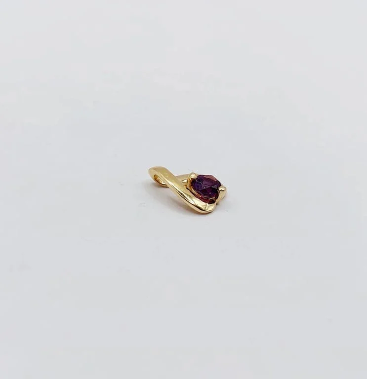 Vintage 18k gold and amethyst pendant  - Image 6