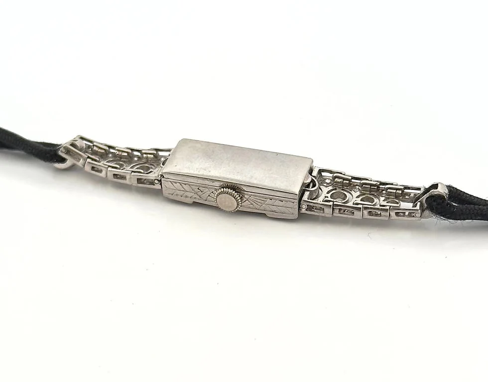 Antique watch in white gold and diamonds - Image 4