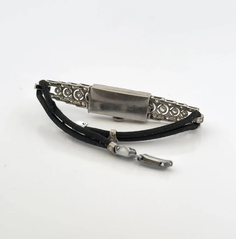 Antique watch in white gold and diamonds - Image 5