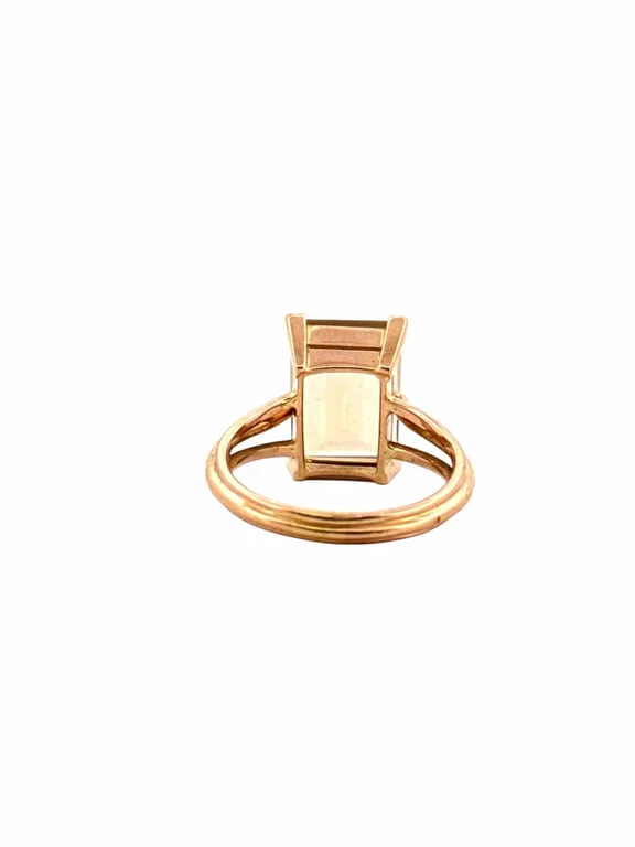Retro ring in yellow gold and citrine - Image 4