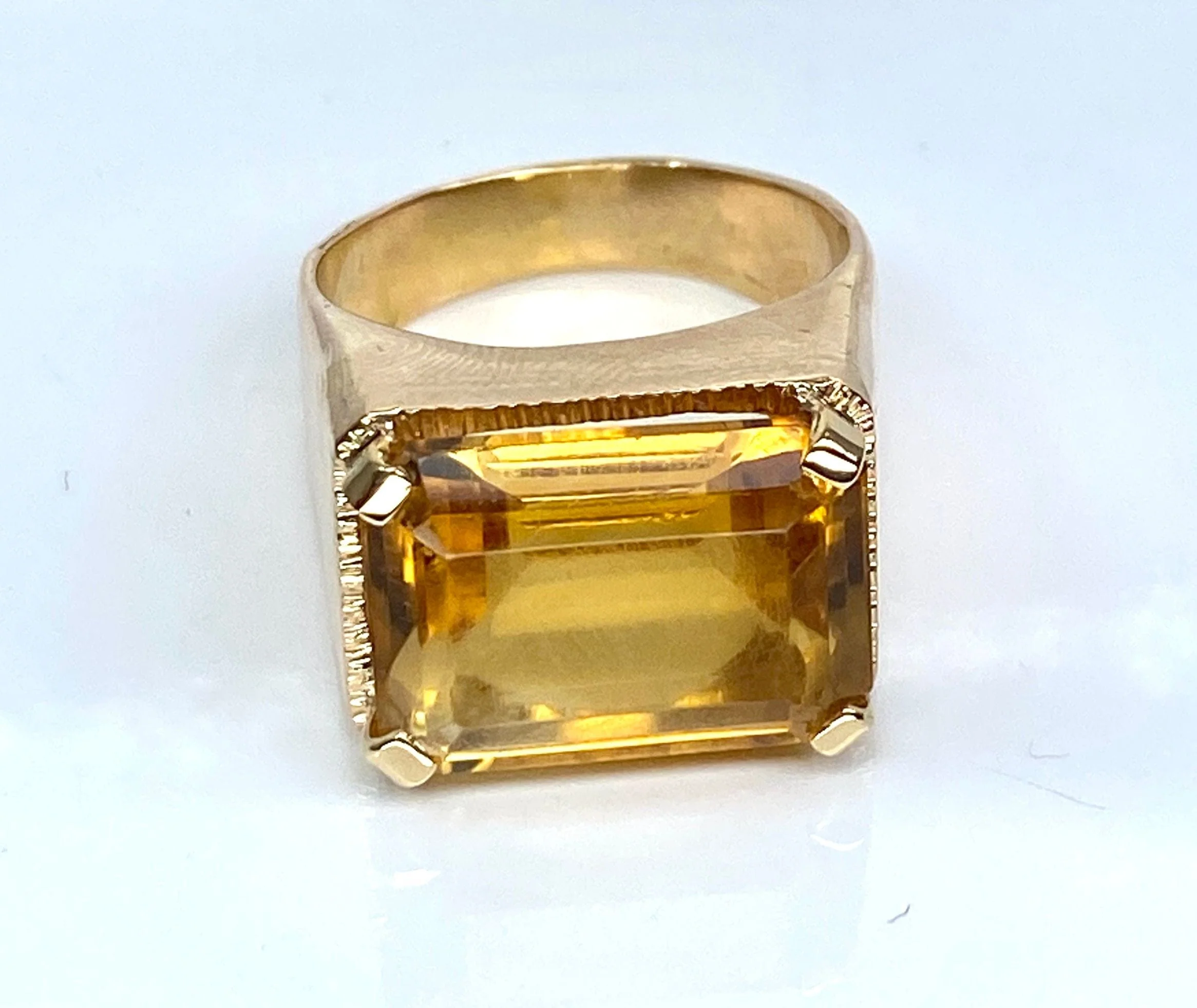 Yellow gold ring, yellow topaz - Image 12