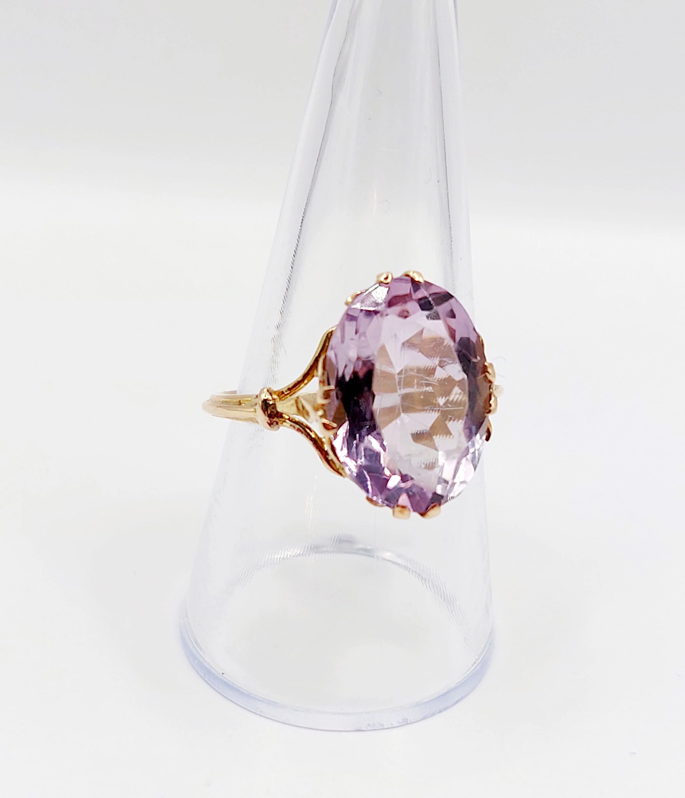 Rose gold amethyst cocktail ring (circa 1900)  - Image 12