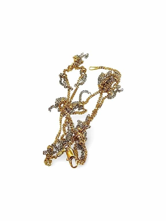 18-carat bicolor gold chain necklace Link  - Image 3