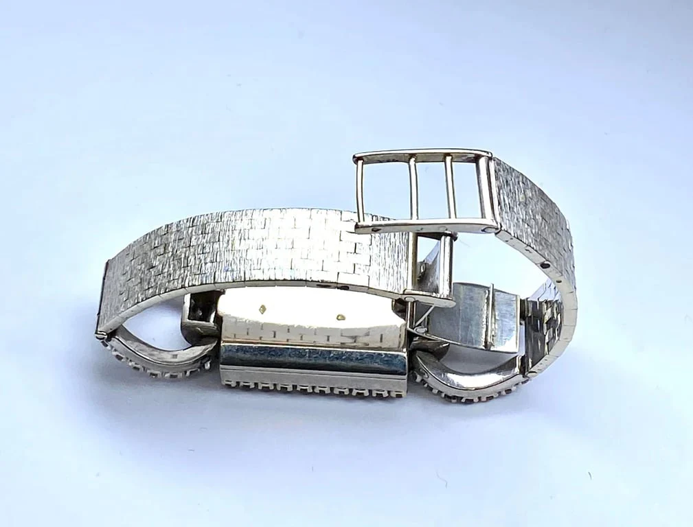 White gold watch set with diamonds circa 1960/1980 - Image 6
