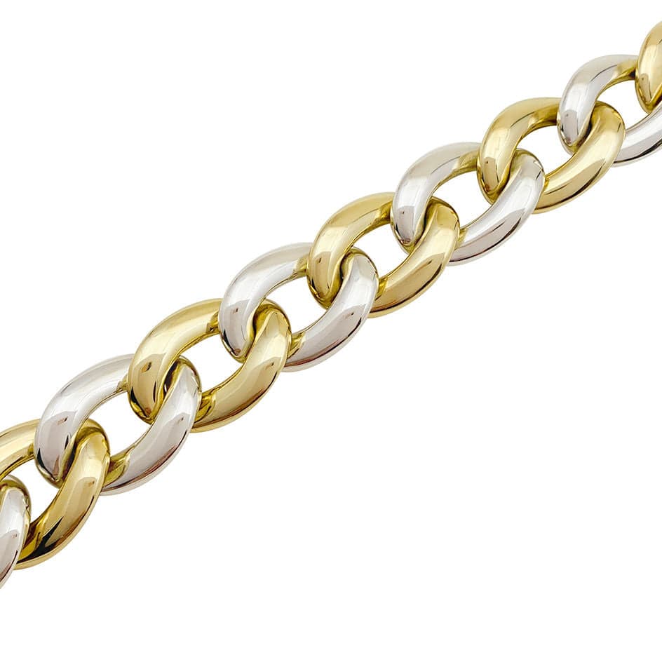 Bracelet Chaumet, large links in two tones of gold. - Image 5