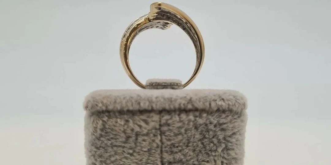 Yellow gold ring, diamonds - Image 5